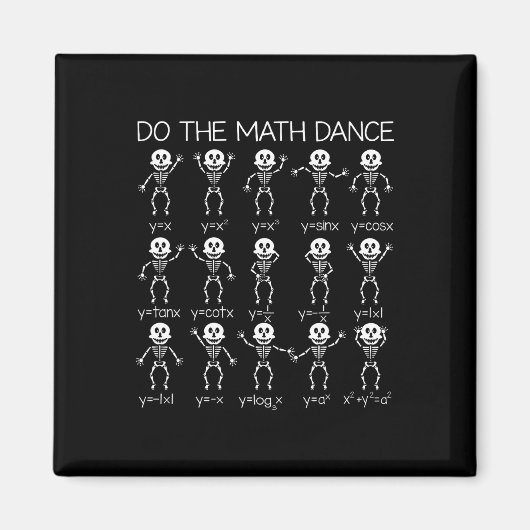 スケルトン踊り姿数式Math先生Hal マグネット (正面)
