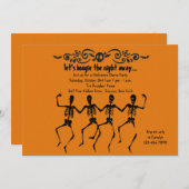 スケルトン踊り招待状 招待状 (正面/裏面)