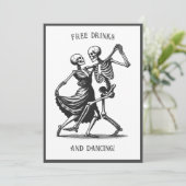 スケルトン踊り結婚式招待状 招待状 (スタンド正面)