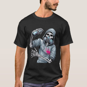 スケルトン通りグラフィティクールトレンドTシャツ Tシャツ