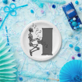 スケルトン遊のピアノ音楽おもしろい ペーパープレート (パーティー)