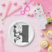 スケルトン遊のピアノ音楽おもしろい ペーパープレート (パーティー)