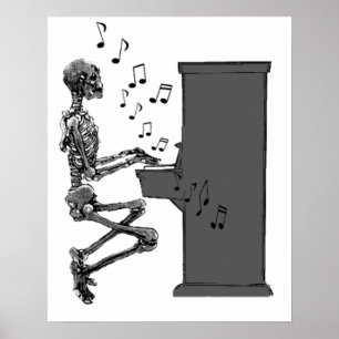 スケルトン遊のピアノ音楽おもしろい ポスター
