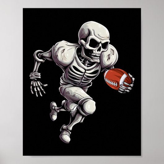 スケルトン遊ズサッカーハロウィーンスカル恋人1 ポスター (正面)