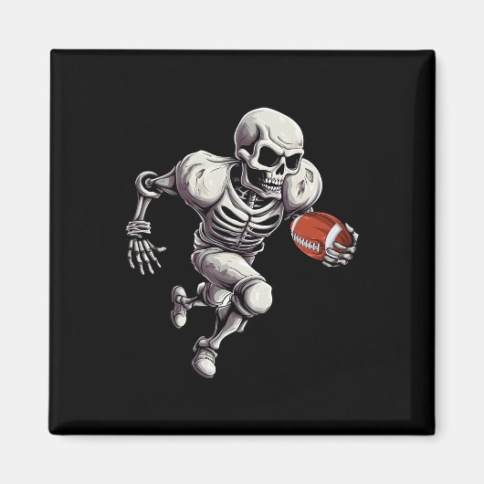 スケルトン遊ズサッカーハロウィーンスカル恋人1 マグネット (正面)