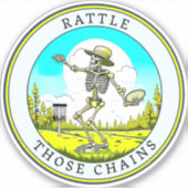 スケルトン遊ズディスクゴルフ | These Chainsをガタガタ言う シール (正面)