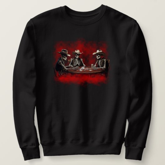 スケルトン遊ズトランプのポーカーSweatshirt スウェットシャツ (デザイン正面)
