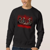 スケルトン遊ズトランプのポーカーSweatshirt スウェットシャツ (正面)
