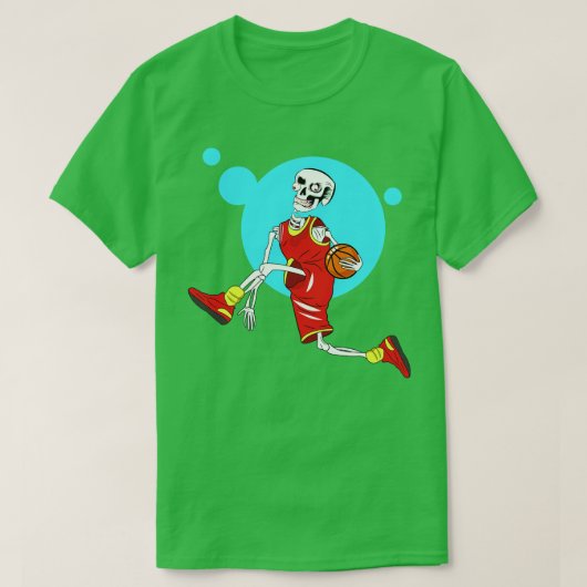 スケルトン遊バスケットボール Tシャツ (デザイン正面)