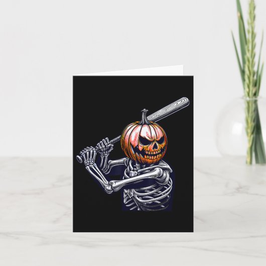 スケルトン遊野球選手ハロウィーン カード (正面)
