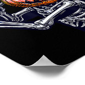 スケルトン遊野球選手ハロウィーン ポスター (角)