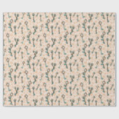 スケルトン鍵とハートパターンラッピング紙 ラッピングペーパー (フラット)