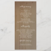 スケルトン鍵とロックヴィンテージ結婚式プログラム プログラム (裏面)