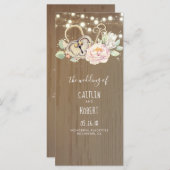 スケルトン鍵とロックヴィンテージ結婚式プログラム プログラム (正面/裏面)