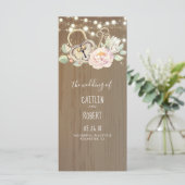 スケルトン鍵とロックヴィンテージ結婚式プログラム プログラム (スタンド正面)