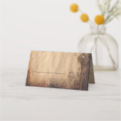 スケルトン鍵アンティーク結婚ゴシック プレイスカード (正面)