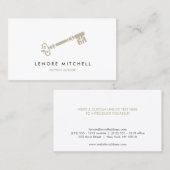 スケルトン鍵作家・ライター用ビジネスカード 名刺 (正面/裏面)