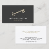 スケルトン鍵作家、ライターII用ビジネスカード 名刺 (正面/裏面)