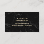 スケルトン鍵実在エテート不動産仲介業者大理石 名刺 (裏面)