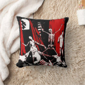 スケルトン鍵枕 – 赤 クッション (ブランケット)