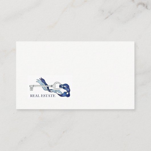 スケルトン鍵水色エステ実在ーモダント 名刺 (裏面)