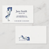 スケルトン鍵水色エステ実在ーモダント 名刺 (正面/裏面)