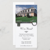 スケルトン鍵移動告知フォトカード 案内状 (正面/裏面)