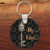 スケルトン鍵2キーチェーン キーホルダー (正面)