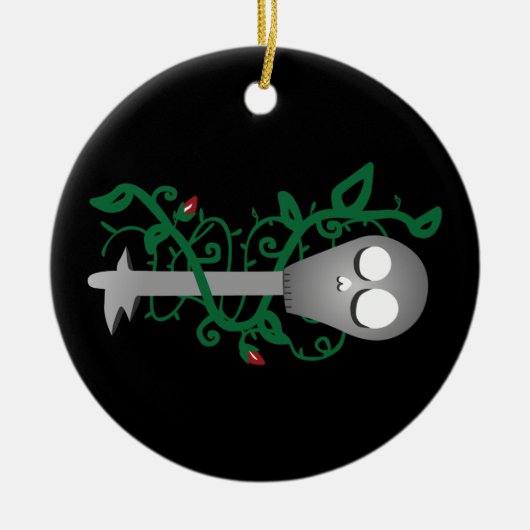 スケルトン鍵 セラミックオーナメント (正面)