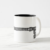 スケルトン鍵 ツートーンマグカップ (正面右)