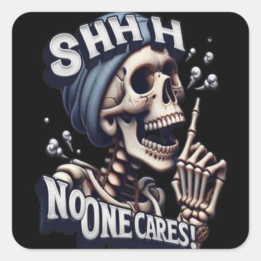 スケルトン静か:謎のバンダナを明らかにする スクエアシール (正面)