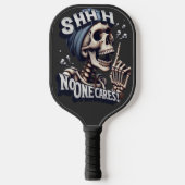 スケルトン静か:謎のバンダナを明らかにする ピックルボールラケット (正面)