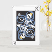 スケルトン顔カード カード (黄色い花)