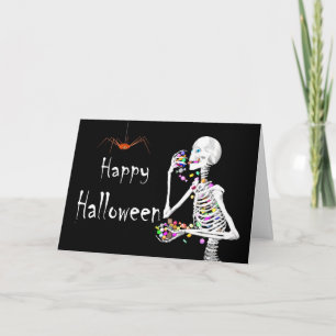 スケルトン食べズのハロウィーンキャンディ（スパイダー付き） カード