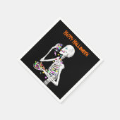 スケルトン食べズハロウィーンキャンディ スタンダードカクテルナプキン (角)