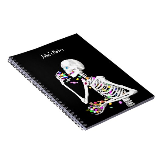 スケルトン食べズハロウィーンキャンディ ノートブック (右側)