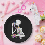 スケルトン食べズハロウィーンキャンディ ペーパープレート (パーティー)