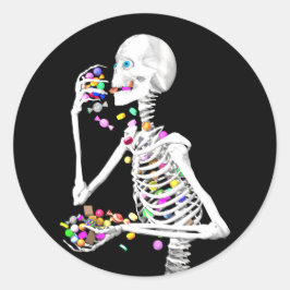 スケルトン食べズハロウィーンキャンディ ラウンドシール
