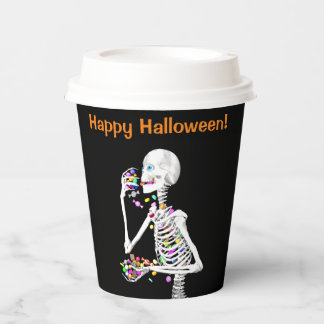 スケルトン食べズハロウィーンキャンディ 紙コップ