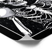 スケルトン飲みコーヒーハロウィーンの衣装 ポスター (角)