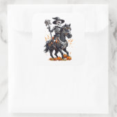 スケルトン馬ライダー スクエアシール (バッグ)