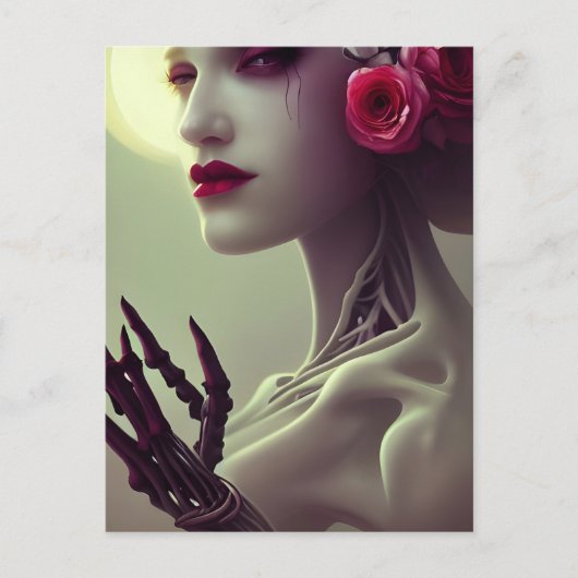 スケルトン骨の女性ポストカード ポストカード (正面)