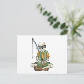 スケルトン魚釣り付き魚釣り棒 ポストカード (スタンド正面)