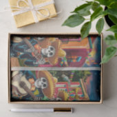 スケルトン鮮やかマリアチバンドディアデロスムエルトス 薄葉紙 (ギフト)