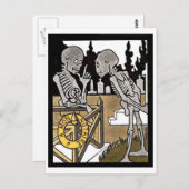 スケルトン2枚はがき ポストカード (正面/裏面)