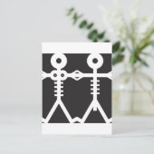 スケルトン アイコン アート ポストカード (スタンド正面)