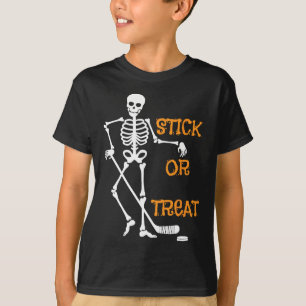 スケルトン アイスホッケー ハロウィーン スプーン Tシャツ