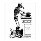 スケルトン・アット墓地スカル・ラバーアートスタンプ ラバースタンプ (インプリント)