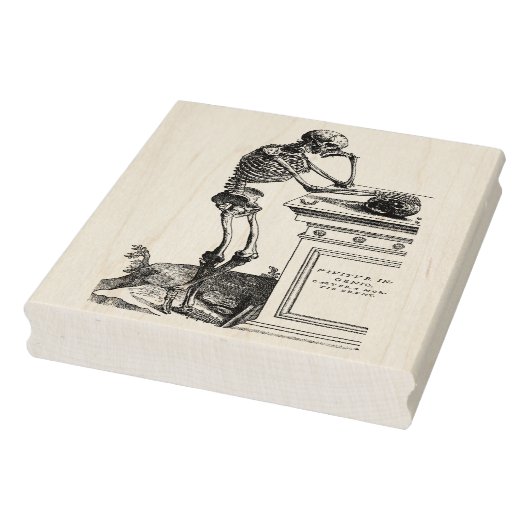 スケルトン・アット墓地スカル・ラバーアートスタンプ ラバースタンプ (スタンプ)