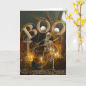 『スケルトン・アンド・グレーブ・ハロウィン』 カード (黄色い花)